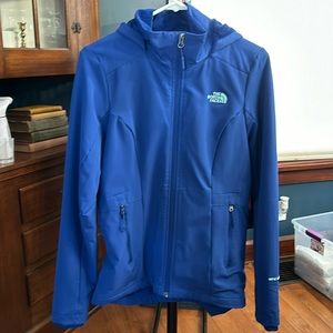North face Fleece Lined Cobalt Blue Hooded Jacket